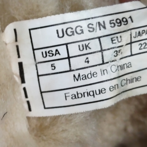 UGG Australia Bailey Button Suede Sheepskin Winter Snow Boots Size 5 - Picture 8 of 9